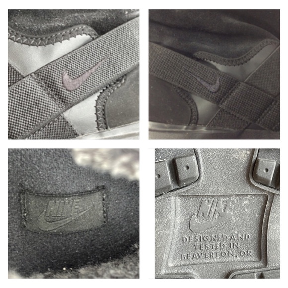 Nike Golkana Triple Black Suede Faux Fur Winter Boot / Bootie, Sz 7.5 - Picture 12 of 13